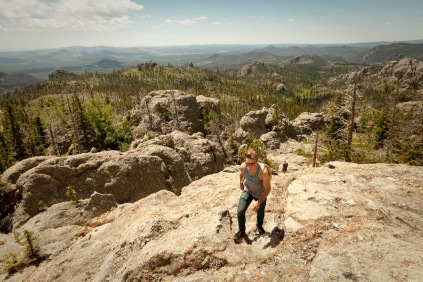 Near the summit of Little Devils Tower